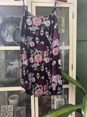 NWT Torrid Super soft ribbed Sleep Cami mini gown rose bundle floral